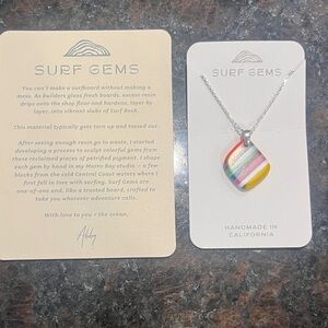 Surf Gems Sterling Silver Multicolor Necklace